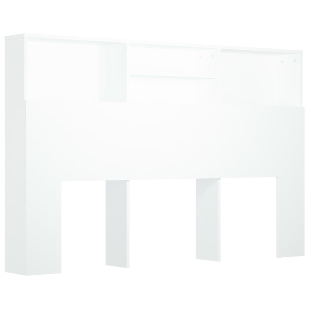 vidaXL Κεφαλάρι Με Αποθηκευτικό Χώρο Λευκό 160 x 19 x 103,5 εκ.