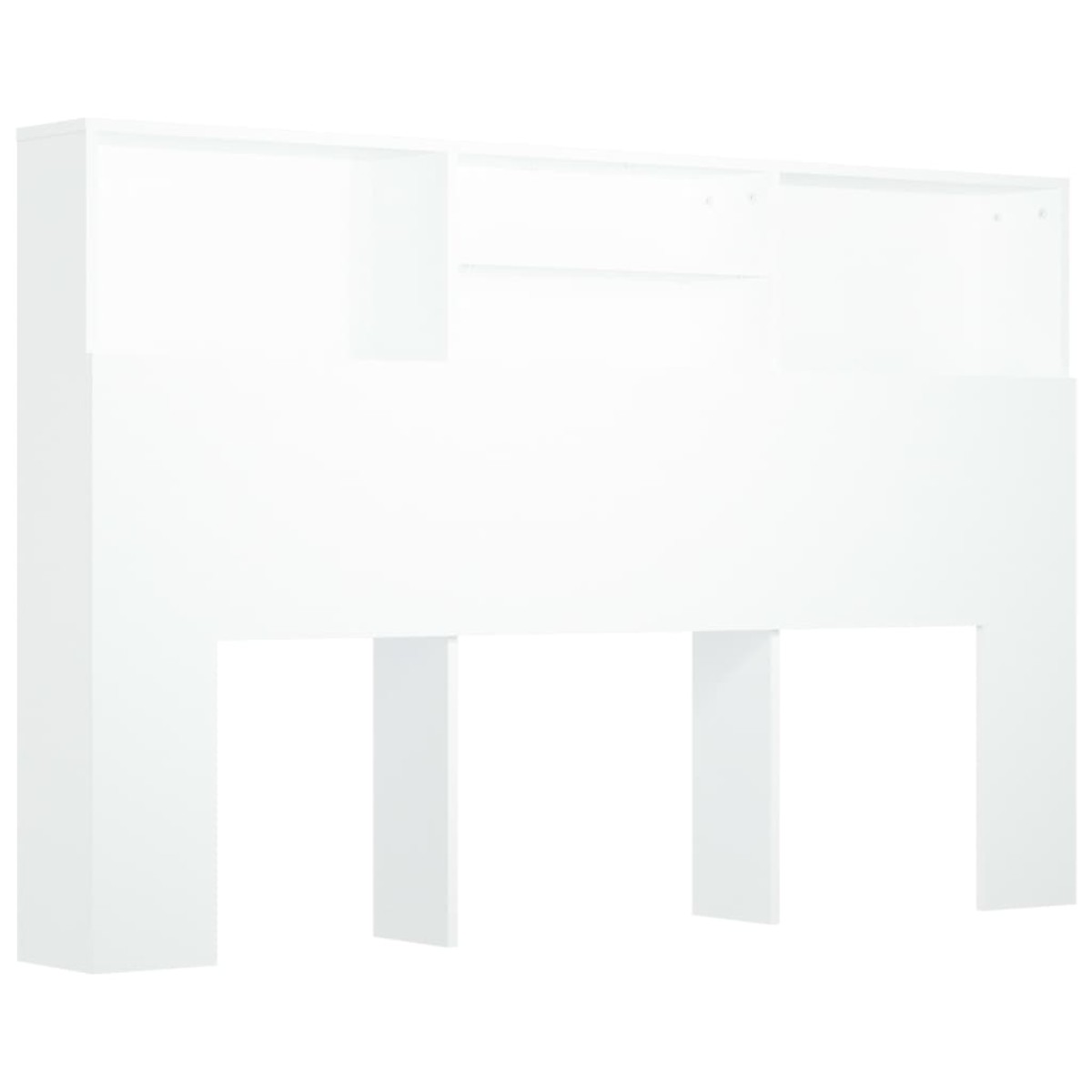 vidaXL Κεφαλάρι Με Αποθηκευτικό Χώρο Λευκό 160 x 19 x 103,5 εκ.