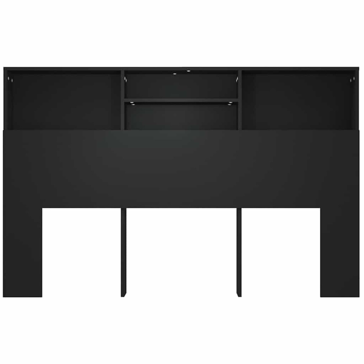 vidaXL Κεφαλάρι Με Αποθηκευτικό Χώρο Μαύρο 160 x 19 x 103,5 εκ.