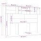 vidaXL Κεφαλάρι Με Αποθηκευτικό Χώρο Μαύρο 160 x 19 x 103,5 εκ.