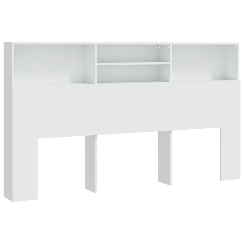 vidaXL Κεφαλάρι Με Αποθηκευτικό Χώρο Λευκό 180 x 19 x 103,5 εκ.