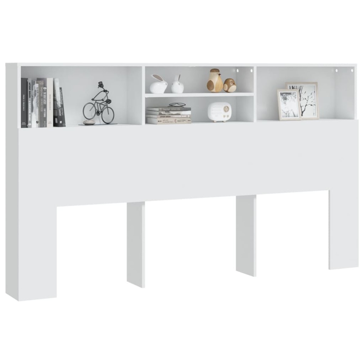vidaXL Κεφαλάρι Με Αποθηκευτικό Χώρο Λευκό 180 x 19 x 103,5 εκ.
