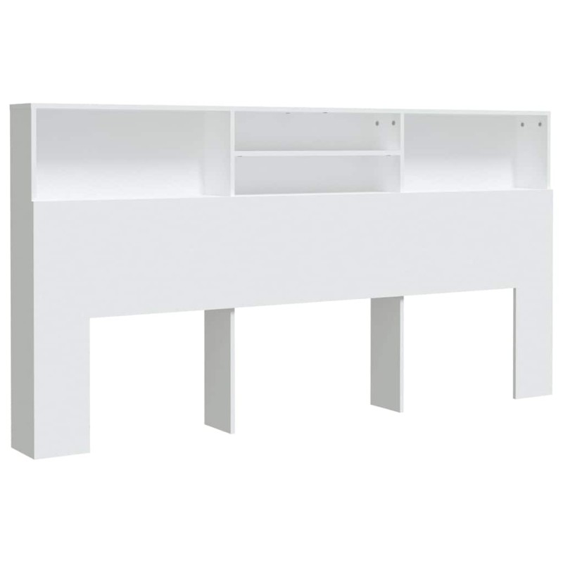 vidaXL Κεφαλάρι Με Αποθηκευτικό Χώρο Λευκό 200 x 19 x 103,5 εκ.