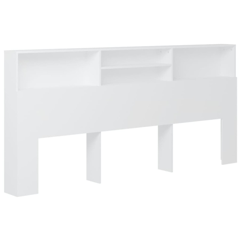 vidaXL Κεφαλάρι Με Αποθηκευτικό Χώρο Λευκό 220 x 19 x 103,5 εκ.