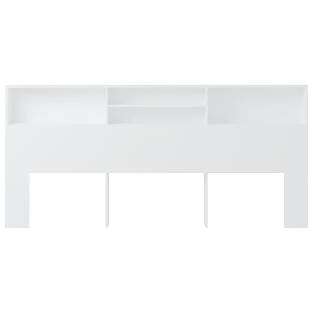 vidaXL Κεφαλάρι Με Αποθηκευτικό Χώρο Λευκό 220 x 19 x 103,5 εκ.