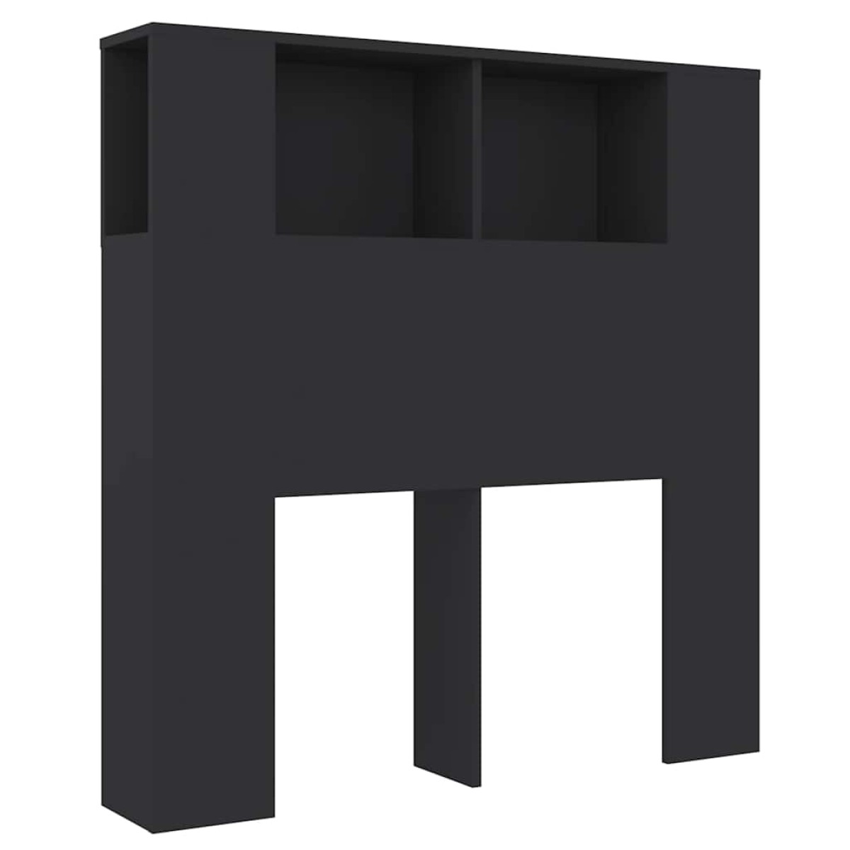 vidaXL Κεφαλάρι Με Αποθηκευτικό Χώρο Μαύρο 100 x 18,5 x 104,5 εκ.