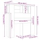 vidaXL Κεφαλάρι Με Αποθηκευτικό Χώρο Μαύρο 100 x 18,5 x 104,5 εκ.