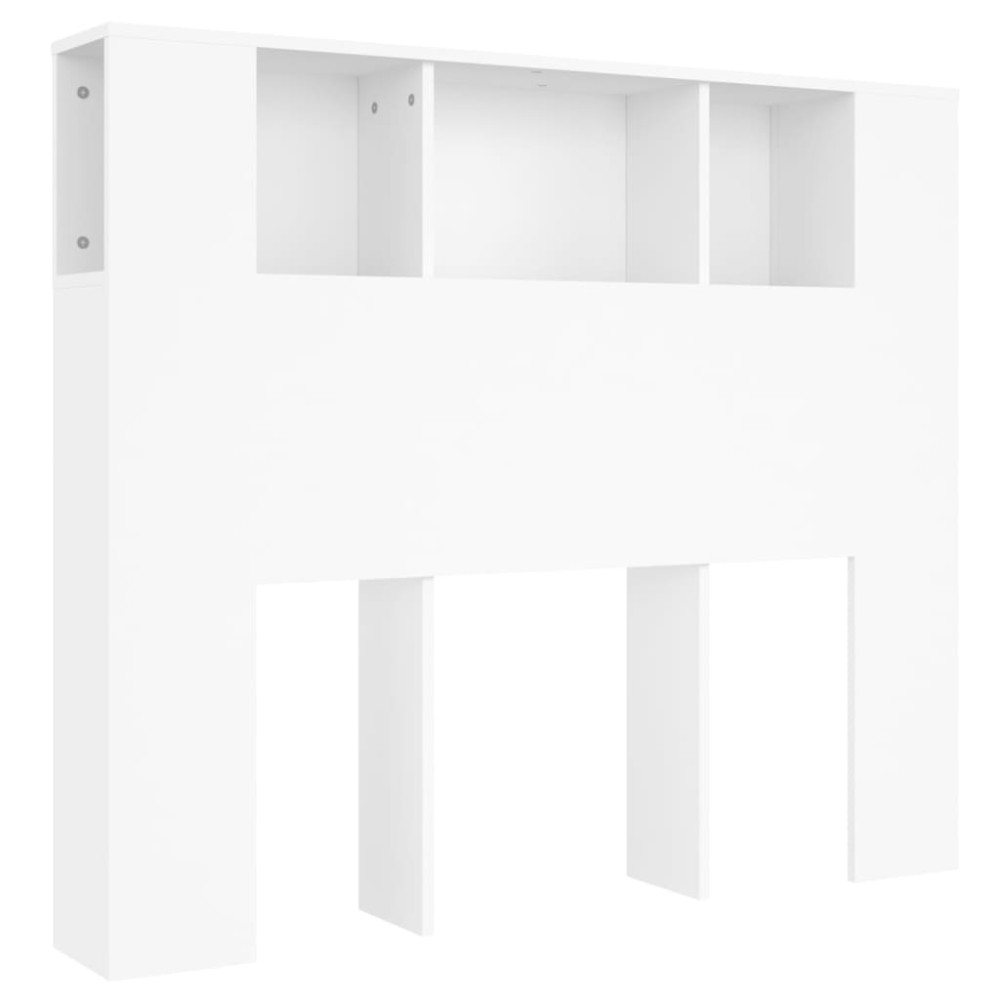 vidaXL Κεφαλάρι Ντουλάπι Λευκό 120x18,5x102,5 εκ.