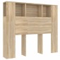 vidaXL Κεφαλάρι Με Αποθηκευτικό Χώρο Sonoma Δρυς 120 x 19 x 103,5 εκ.