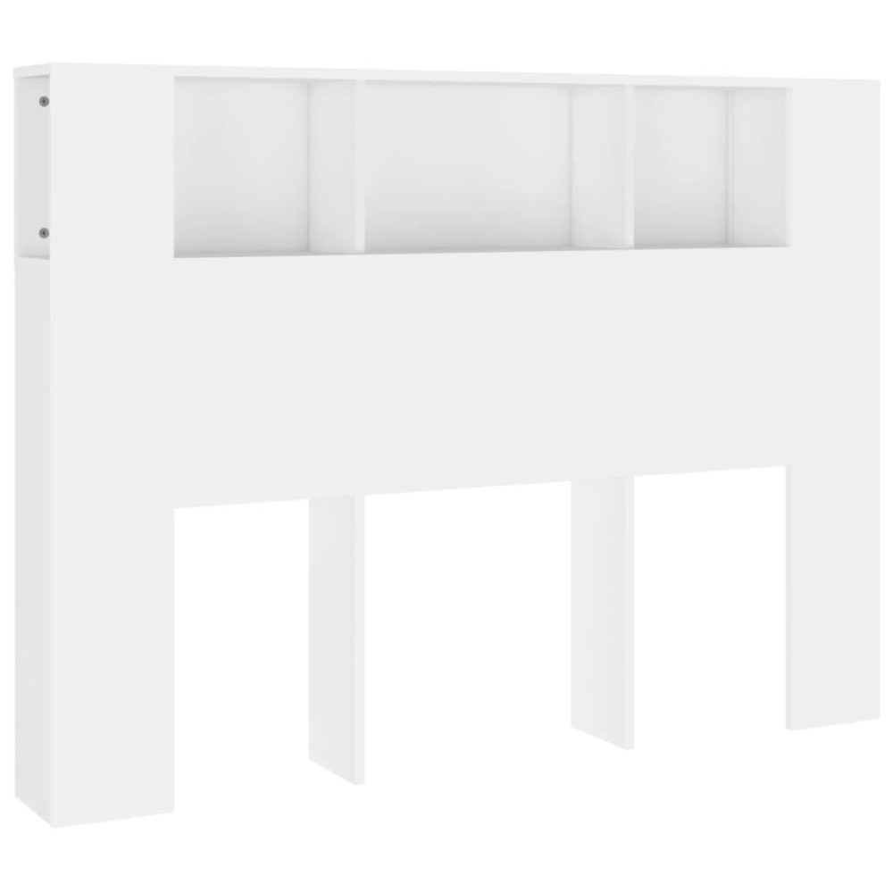 vidaXL Κεφαλάρι Με Αποθηκευτικό Χώρο Λευκό 140 x 18,5 x 104,5 εκ.