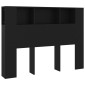 vidaXL Κεφαλάρι Με Αποθηκευτικό Χώρο Μαύρο 140 x 18,5 x 104,5 εκ.