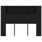 vidaXL Κεφαλάρι Με Αποθηκευτικό Χώρο Μαύρο 140 x 18,5 x 104,5 εκ.