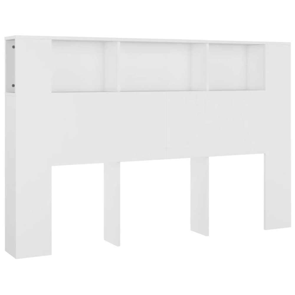 vidaXL Κεφαλάρι Με Αποθηκευτικό Χώρο Λευκό 160 x 18,5 x 104,5 εκ.
