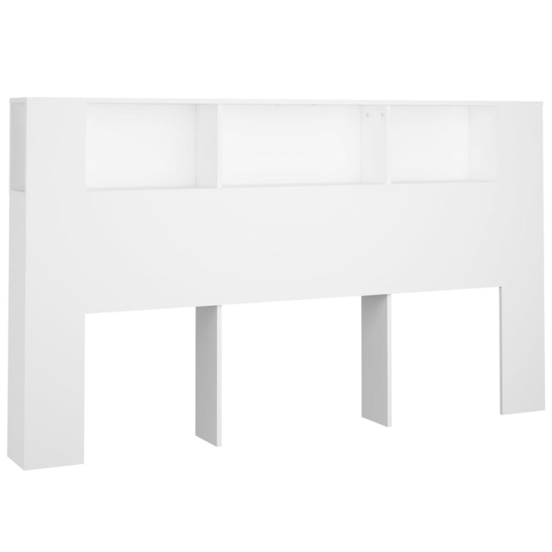 vidaXL Κεφαλάρι Με Αποθηκευτικό Χώρο Λευκό 180 x 18,5 x 104,5 εκ.