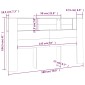 vidaXL Κεφαλάρι Με Αποθηκευτικό Χώρο Λευκό 180 x 18,5 x 104,5 εκ.