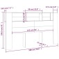 vidaXL Κεφαλάρι Με Αποθηκευτικό Χώρο Μαύρο 180 x 18,5 x 104,5 εκ.