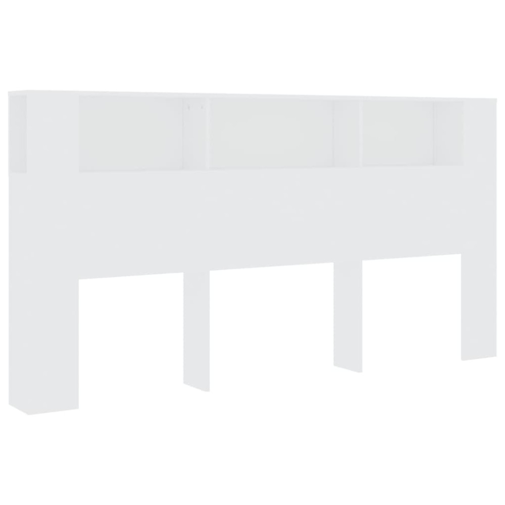 vidaXL Κεφαλάρι Με Αποθηκευτικό Χώρο Λευκό 200x18,5x104,5 εκ.