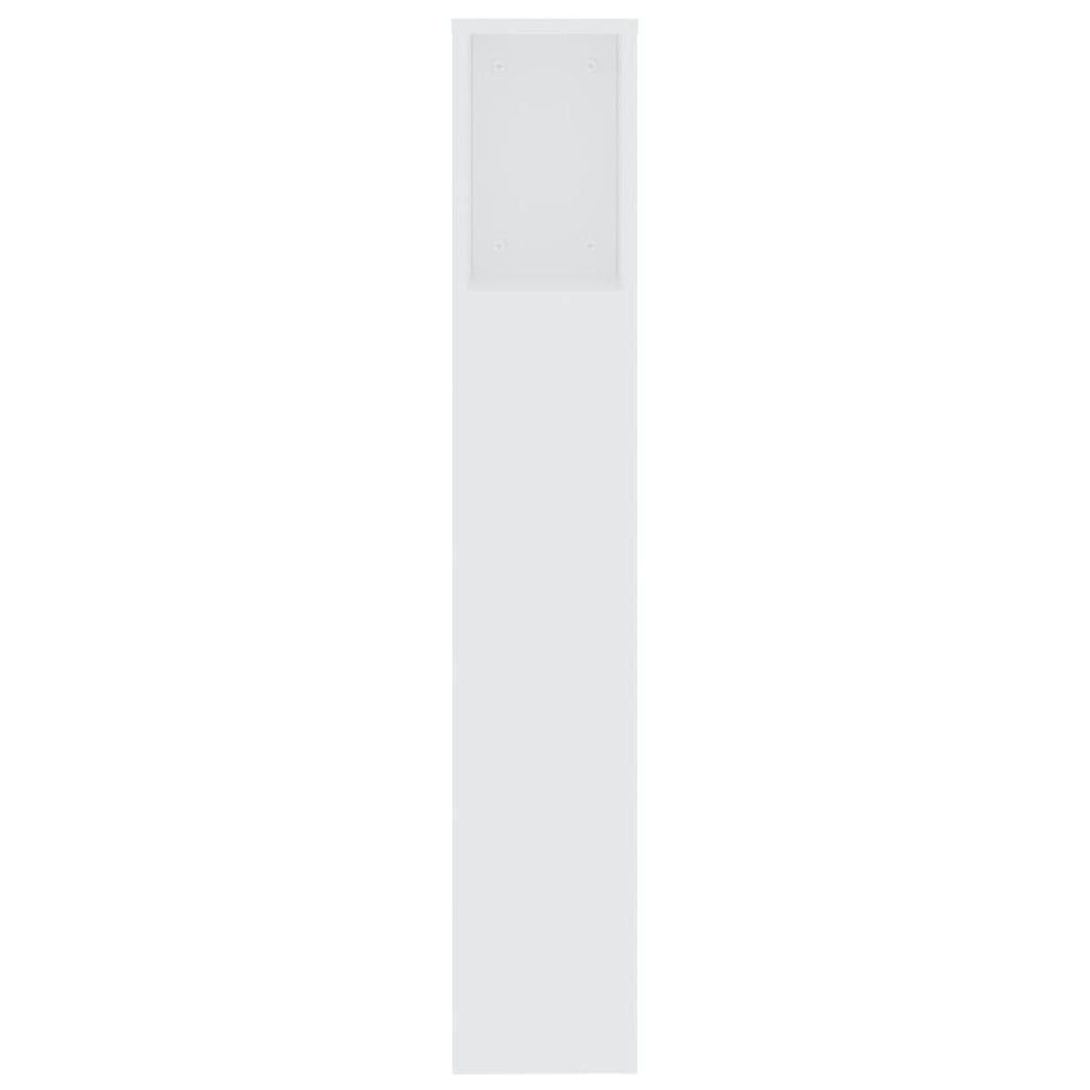vidaXL Κεφαλάρι Με Αποθηκευτικό Χώρο Λευκό 200x18,5x104,5 εκ.