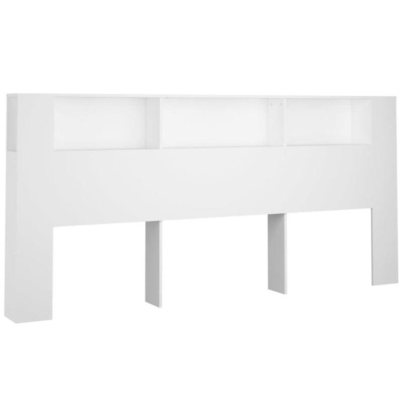 vidaXL Κεφαλάρι Με Αποθηκευτικό Χώρο Λευκό 220x18,5x104,5 εκ.