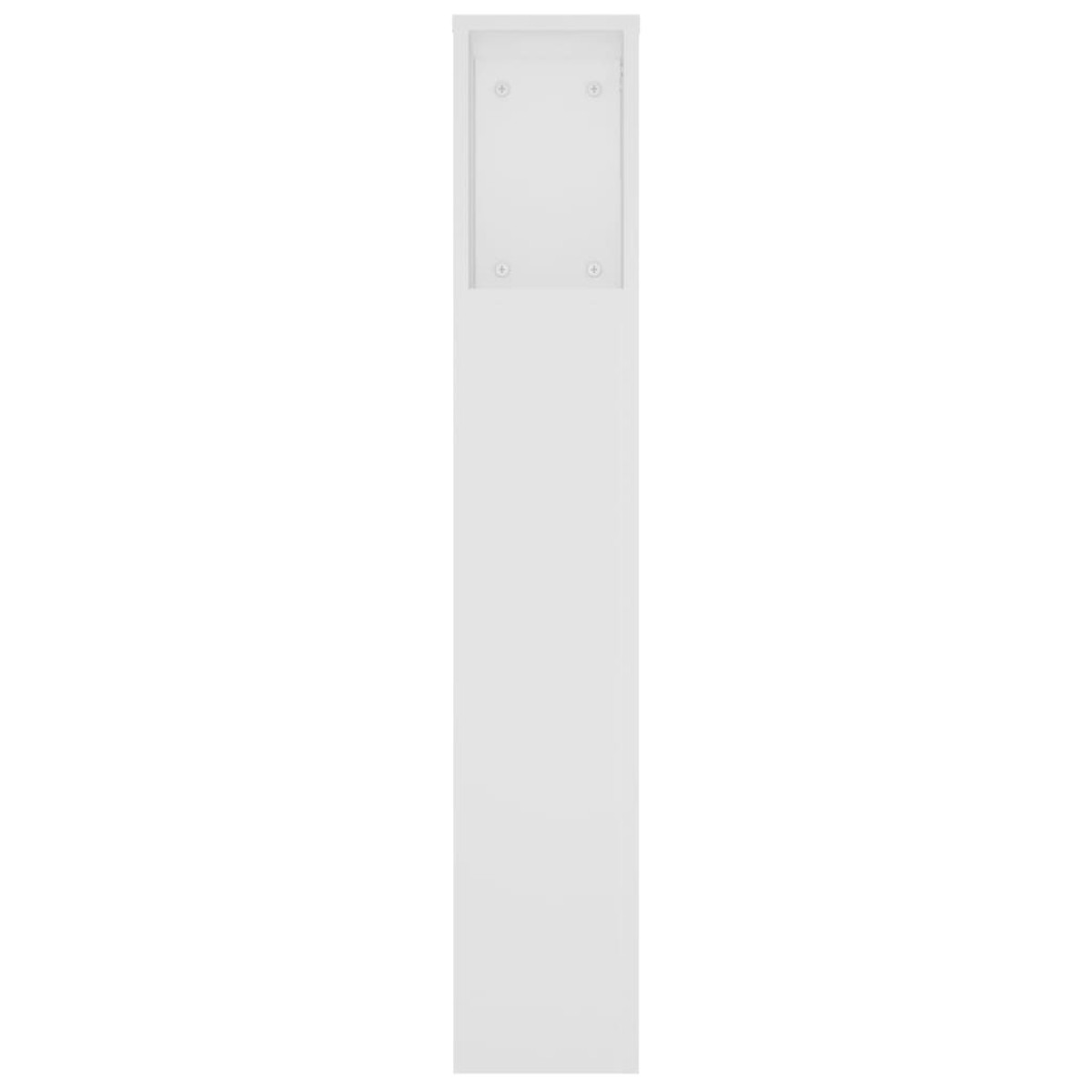 vidaXL Κεφαλάρι Με Αποθηκευτικό Χώρο Λευκό 220x18,5x104,5 εκ.