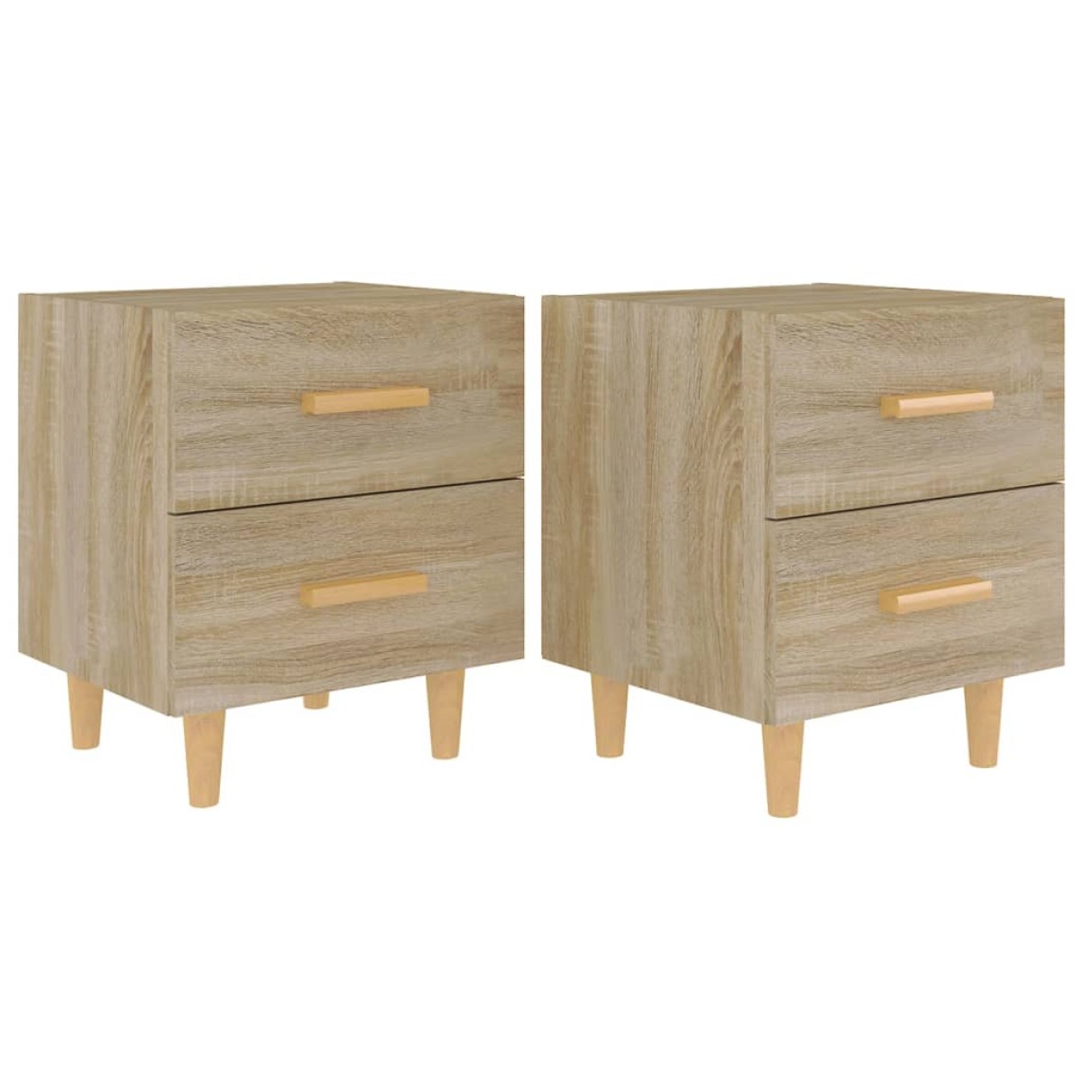 vidaXL Κομοδίνα 2 τεμ. Sonoma Δρυς 40 x 35 x 47,5 εκ.