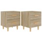 vidaXL Κομοδίνα 2 τεμ. Sonoma Δρυς 40 x 35 x 47,5 εκ.