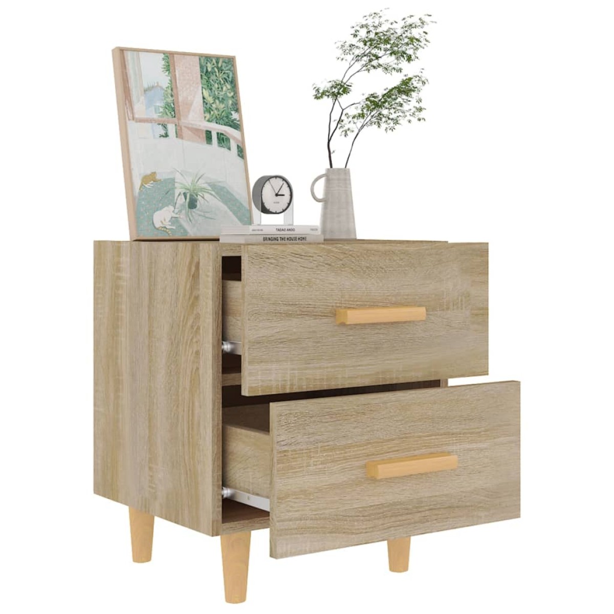 vidaXL Κομοδίνα 2 τεμ. Sonoma Δρυς 40 x 35 x 47,5 εκ.