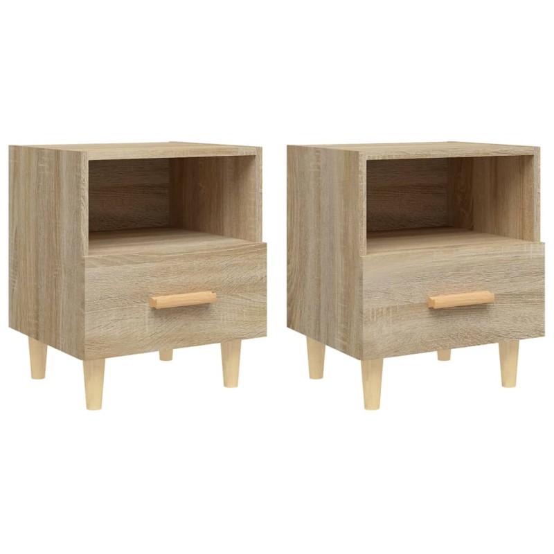 vidaXL Κομοδίνα 2 τεμ. Sonoma Δρυς 40 x 35 x 47 εκ.