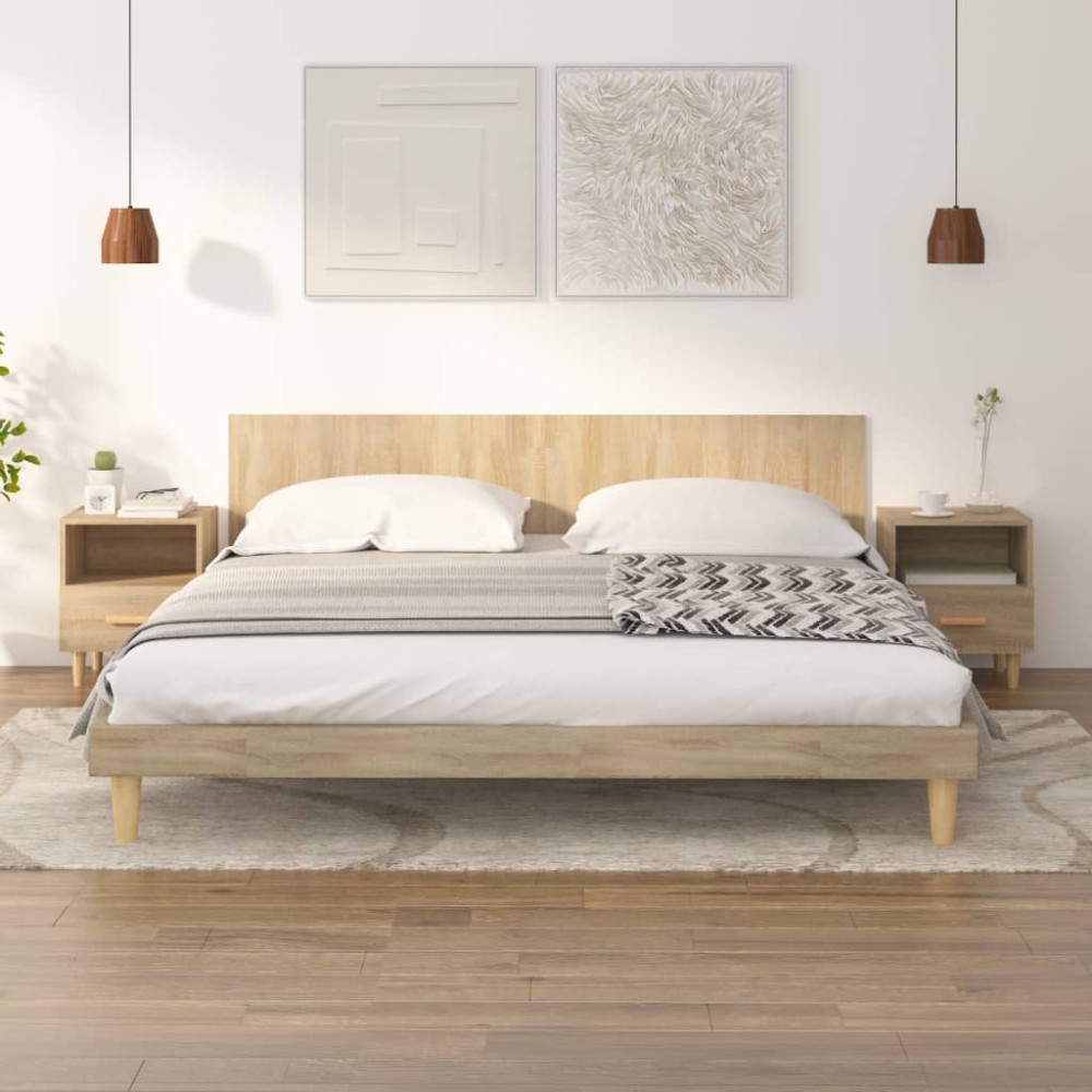 vidaXL Κομοδίνα 2 τεμ. Sonoma Δρυς 40 x 35 x 47 εκ.