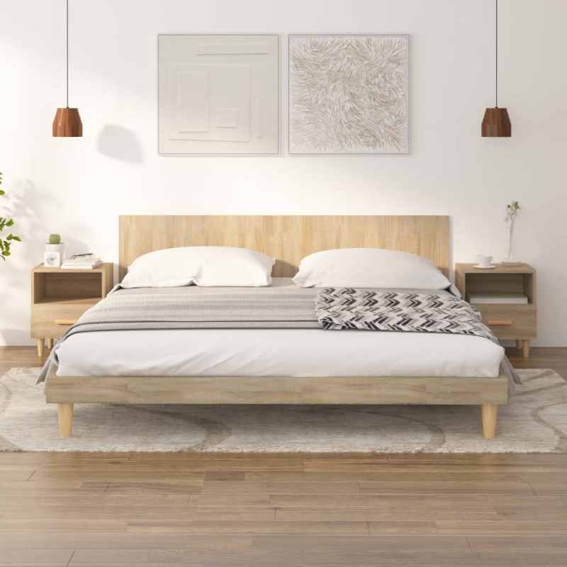 vidaXL Κομοδίνα 2 τεμ. Sonoma Δρυς 40 x 35 x 47 εκ.