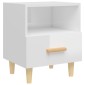 vidaXL Κομοδίνο Γυαλιστερό Λευκό 40 x 35 x 47 εκ.