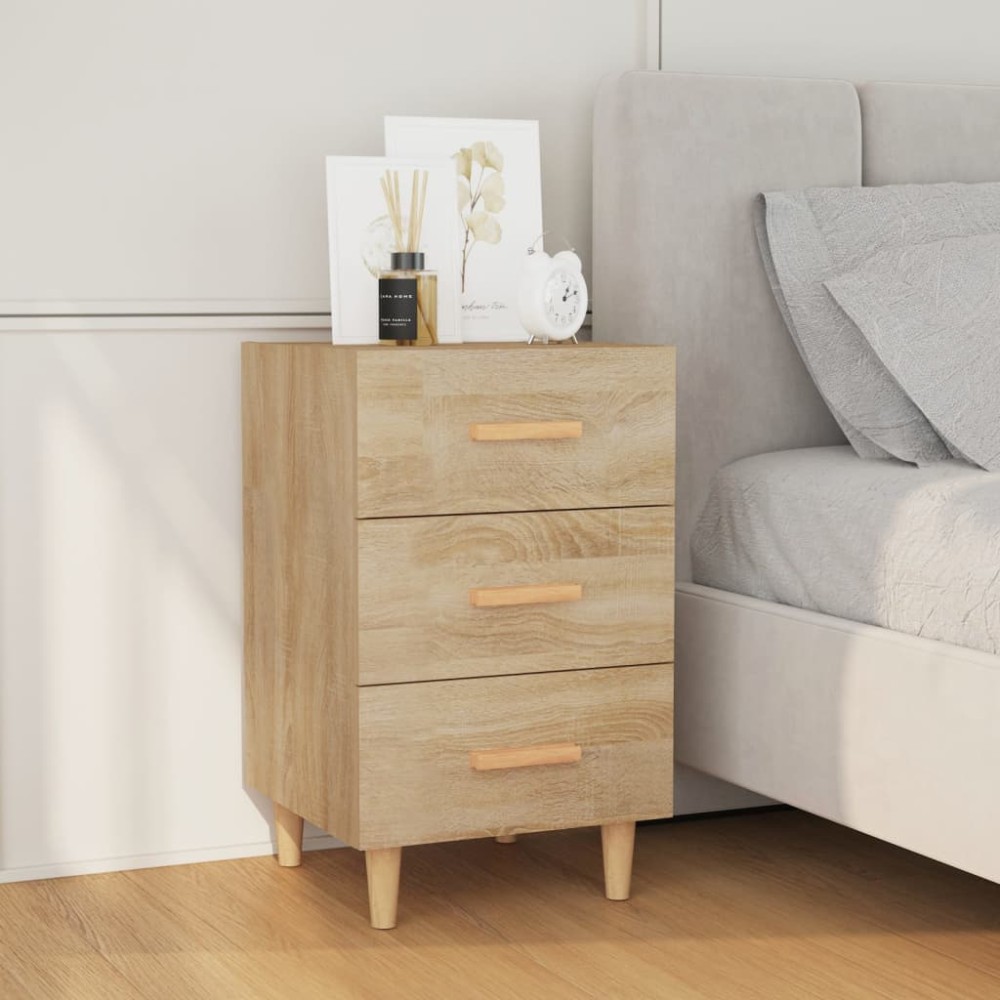 vidaXL Κομοδίνο Sonoma Δρυς 40 x 40 x 66 εκ. από Επεξεργασμένο Ξύλο