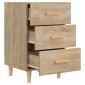 vidaXL Κομοδίνο Sonoma Δρυς 40 x 40 x 66 εκ. από Επεξεργασμένο Ξύλο