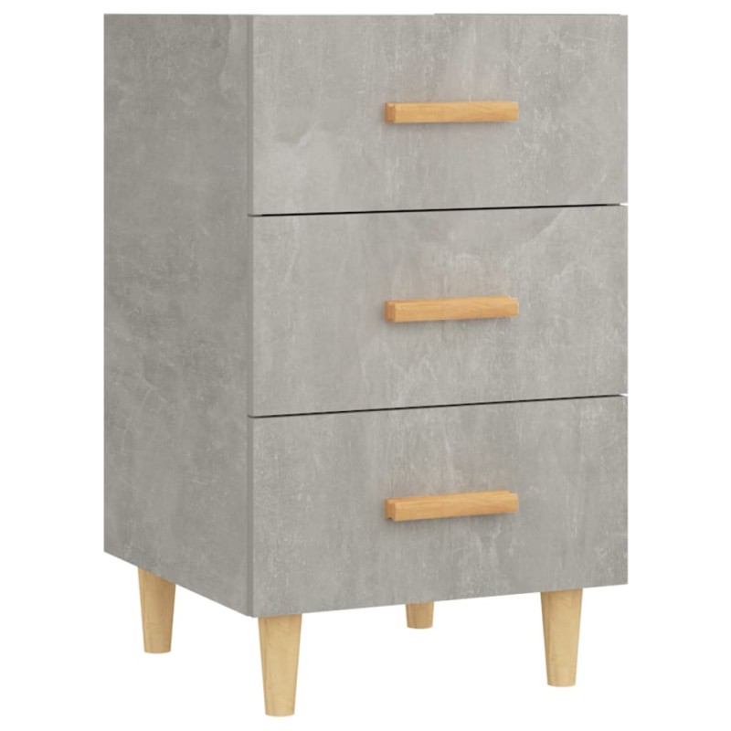 vidaXL Κομοδίνο Γκρι Σκυροδέματος 40x40x66 εκ. από Επεξεργασμένο Ξύλο