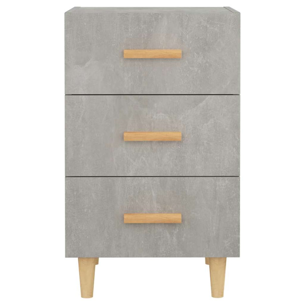 vidaXL Κομοδίνο Γκρι Σκυροδέματος 40x40x66 εκ. από Επεξεργασμένο Ξύλο