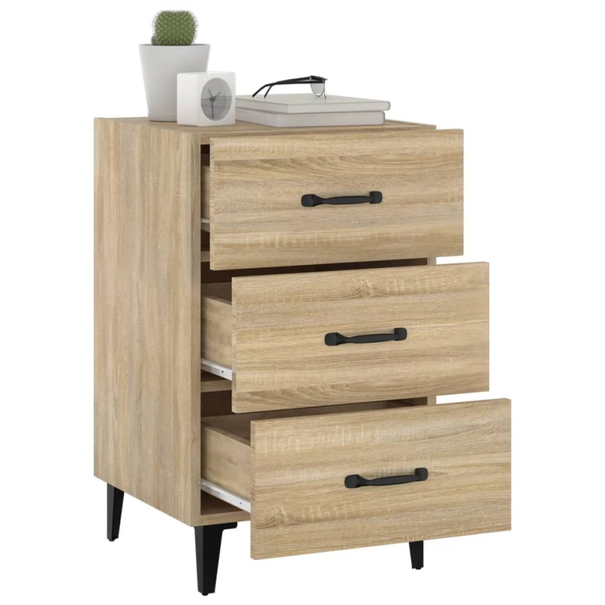 vidaXL Κομοδίνο Sonoma Δρυς 40 x 40 x 66 εκ. από Επεξεργασμένο Ξύλο