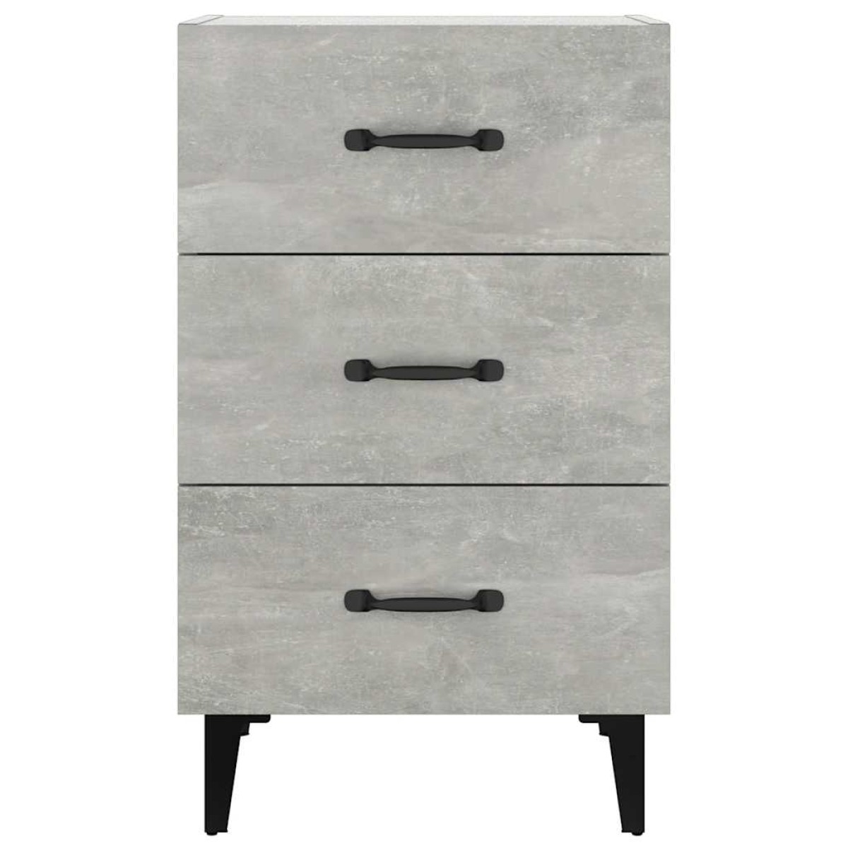vidaXL Κομοδίνο Γκρι Σκυροδέματος 40x40x66 εκ. από Επεξεργασμένο Ξύλο
