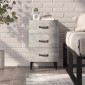 vidaXL Κομοδίνο Γκρι Σκυροδέματος 40x40x66 εκ. από Επεξεργασμένο Ξύλο