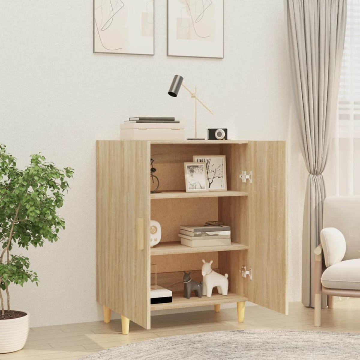 vidaXL Ντουλάπι Sonoma Δρυς 70 x 34 x 90 εκ. από Επεξεργασμένο Ξύλο
