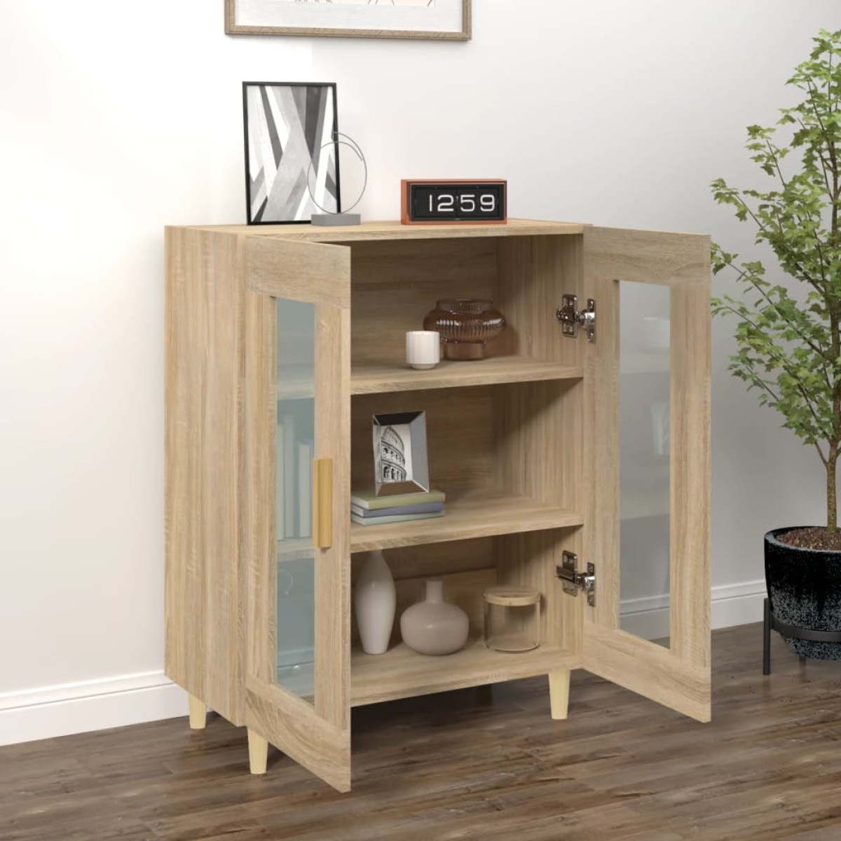 vidaXL Ντουλάπι Sonoma Δρυς 69,5 x 34 x 90 εκ. από Επεξεργασμένο Ξύλο
