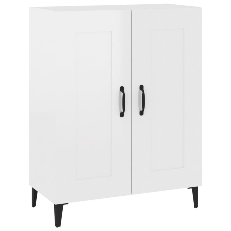 vidaXL Ντουλάπι Γυαλιστερό Λευκό 69,5x34x90 εκ. Επεξεργασμένο Ξύλο