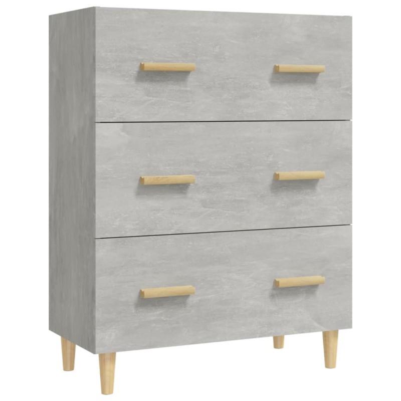 vidaXL Ντουλάπι Γκρι Σκυροδέματος 70 x 34 x 90εκ. Επεξεργασμένο Ξύλο