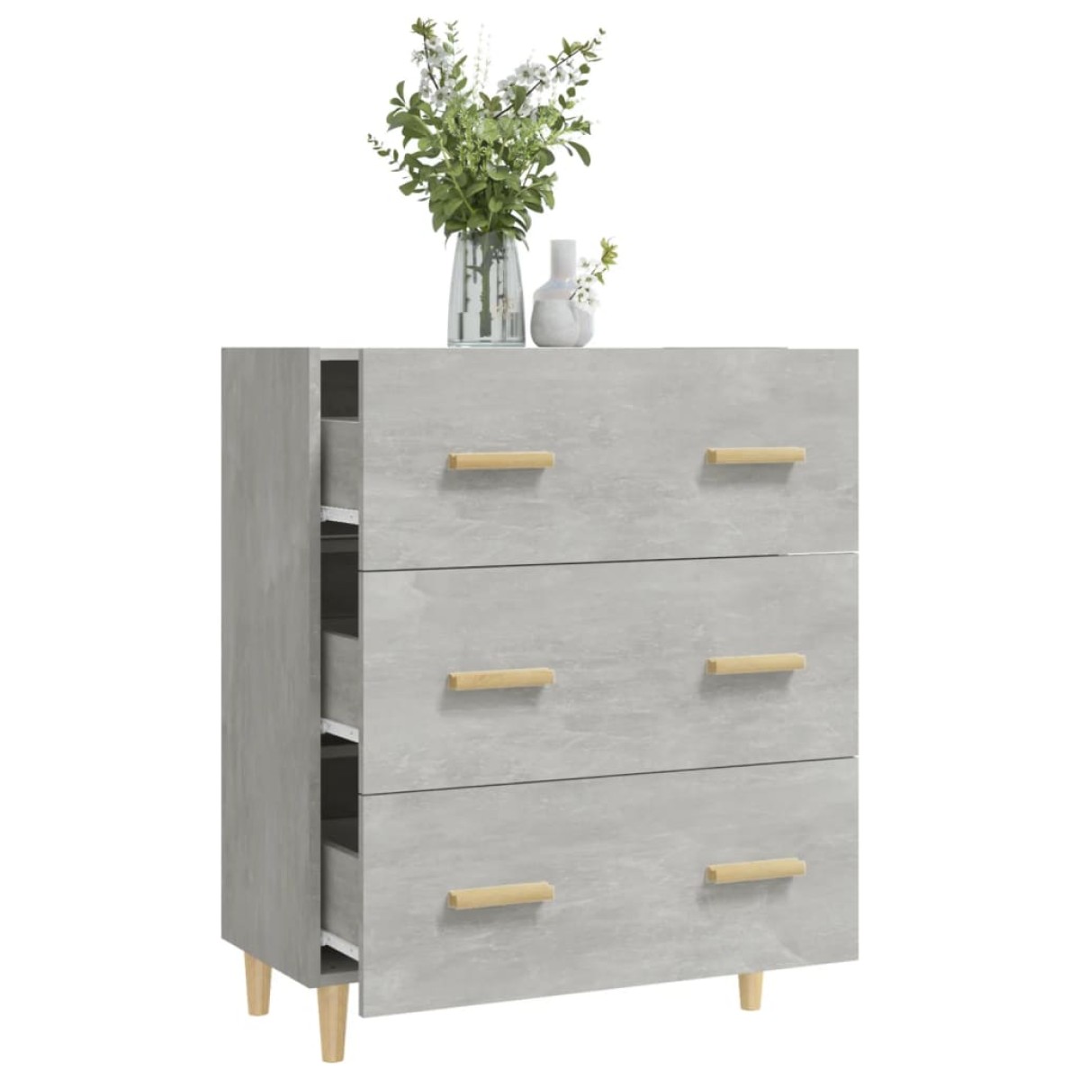 vidaXL Ντουλάπι Γκρι Σκυροδέματος 70 x 34 x 90εκ. Επεξεργασμένο Ξύλο