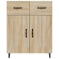vidaXL Ντουλάπι Sonoma Δρυς 69,5 x 34 x 90 εκ. από Επεξεργασμένο Ξύλο
