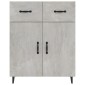 vidaXL Ντουλάπι Γκρι Σκυροδέματος 69,5x34x90 εκ. Επεξεργασμένο Ξύλο