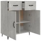 vidaXL Ντουλάπι Γκρι Σκυροδέματος 69,5x34x90 εκ. Επεξεργασμένο Ξύλο