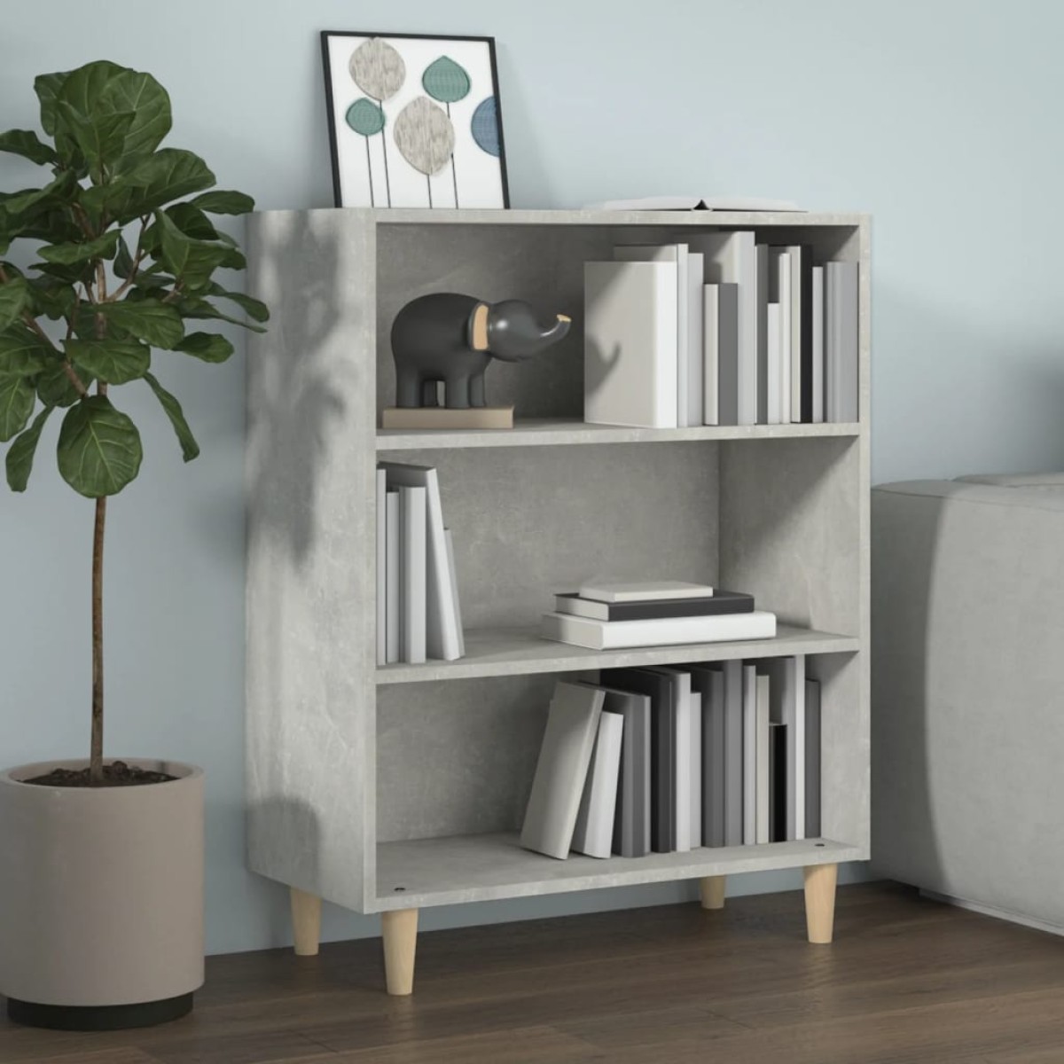 vidaXL Ντουλάπι Γκρι Σκυροδέματος 69,5x32,5x90 εκ. Επεξεργασμένο Ξύλο