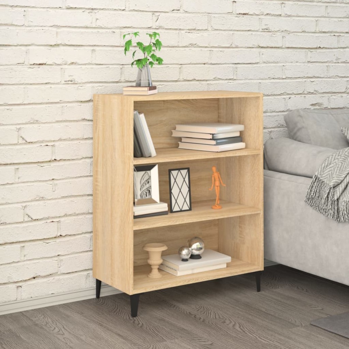 vidaXL Ντουλάπι Sonoma Δρυς 69,5x32,5x90 εκ. από Επεξεργασμένο Ξύλο