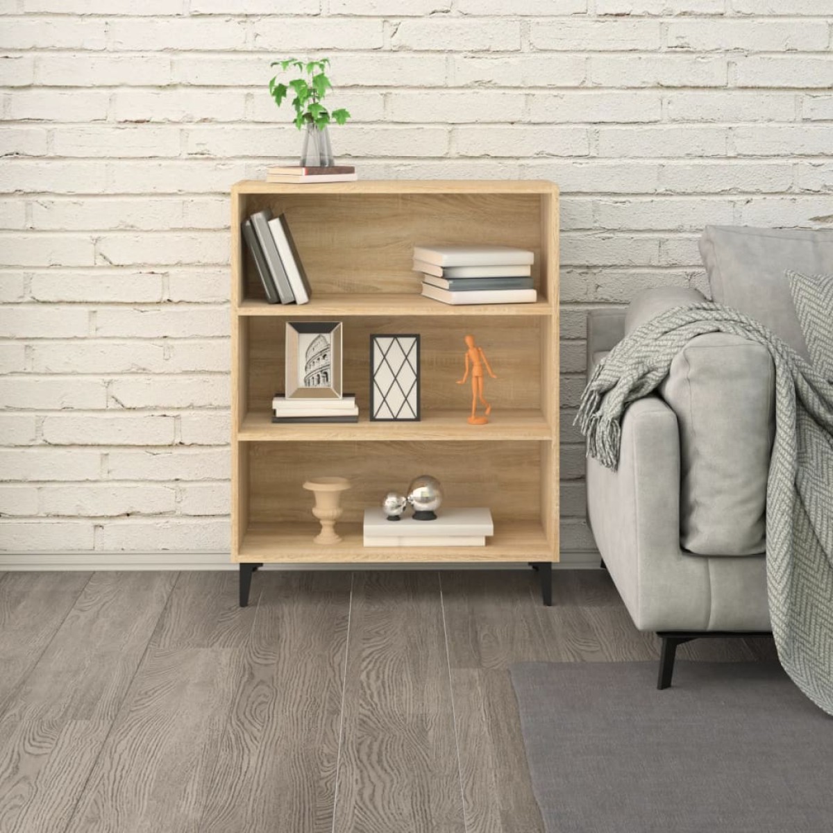 vidaXL Ντουλάπι Sonoma Δρυς 69,5x32,5x90 εκ. από Επεξεργασμένο Ξύλο