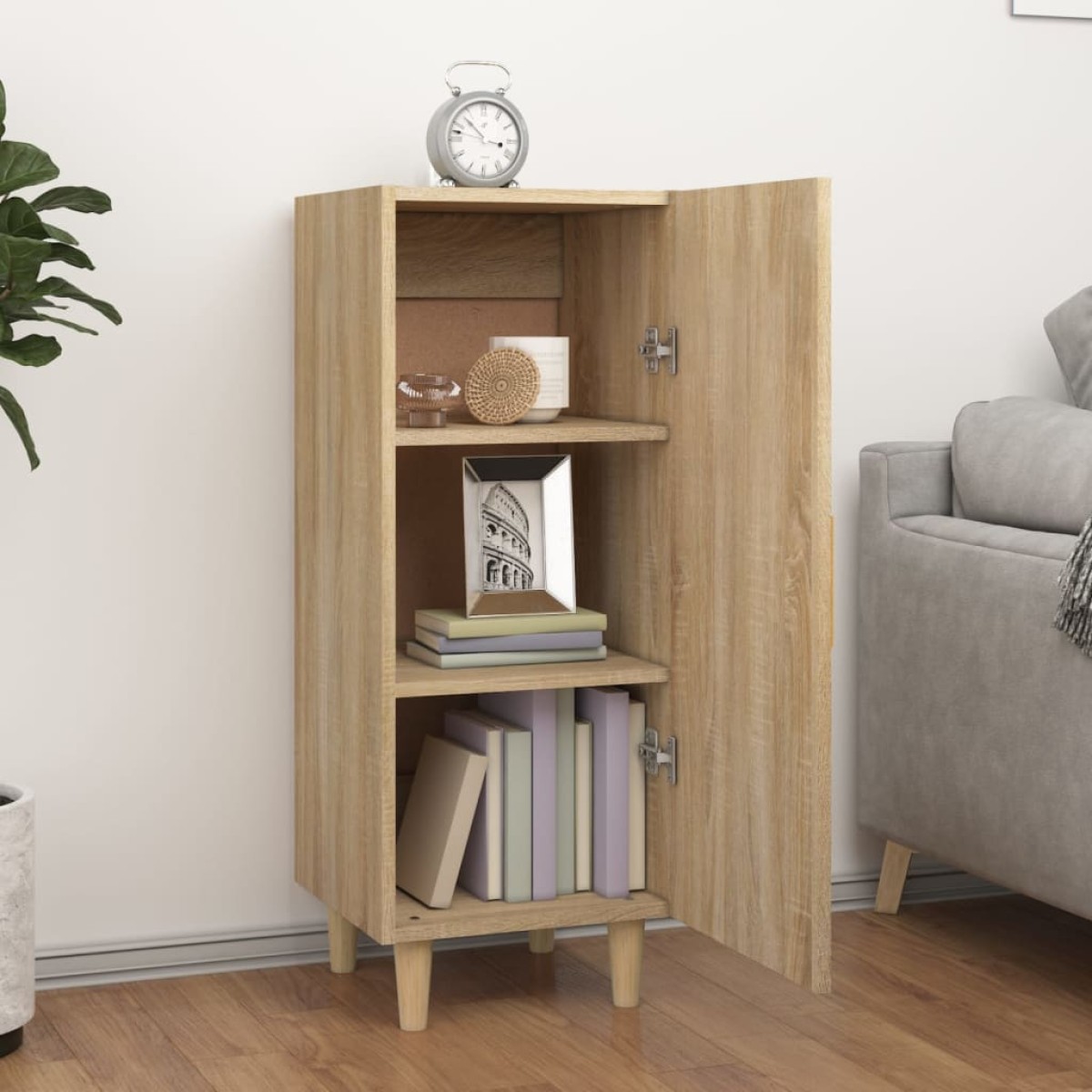 vidaXL Ντουλάπι Sonoma Δρυς 34,5x34x90 εκ. από Επεξεργασμένο Ξύλο